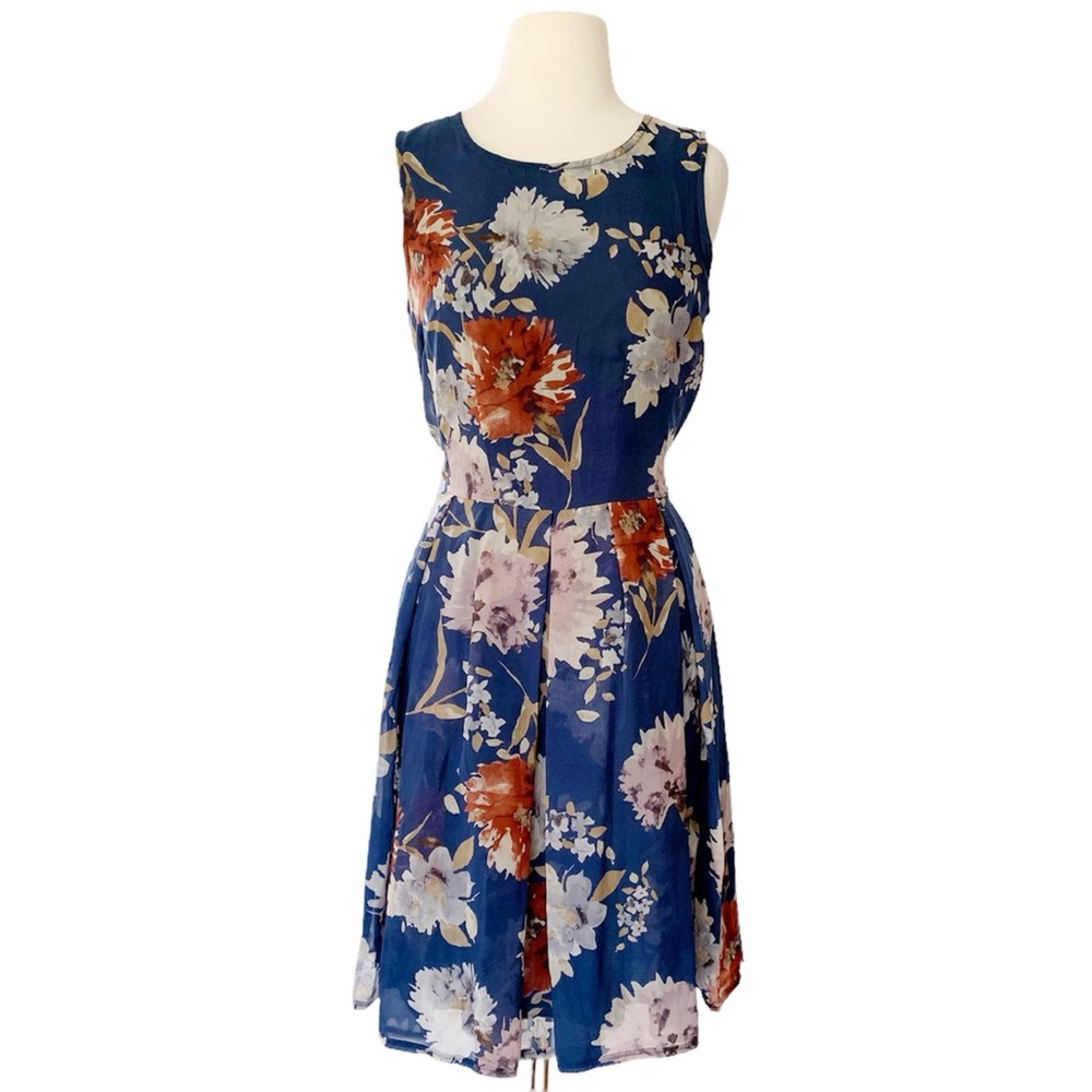 La Fée Maraboutée blue floral dress size M